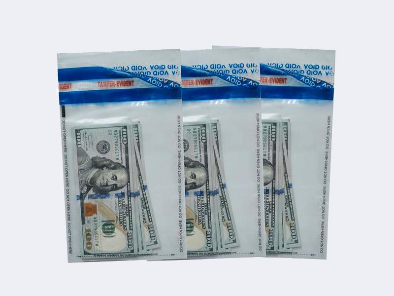 Tamper Proof Transparent Security Bag with Level 4 Closure Tape Deposit  Plastic - China Security Money Bags, Tamper Evident Tape