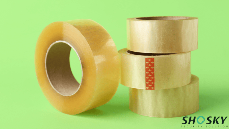several transparent adhesive tape