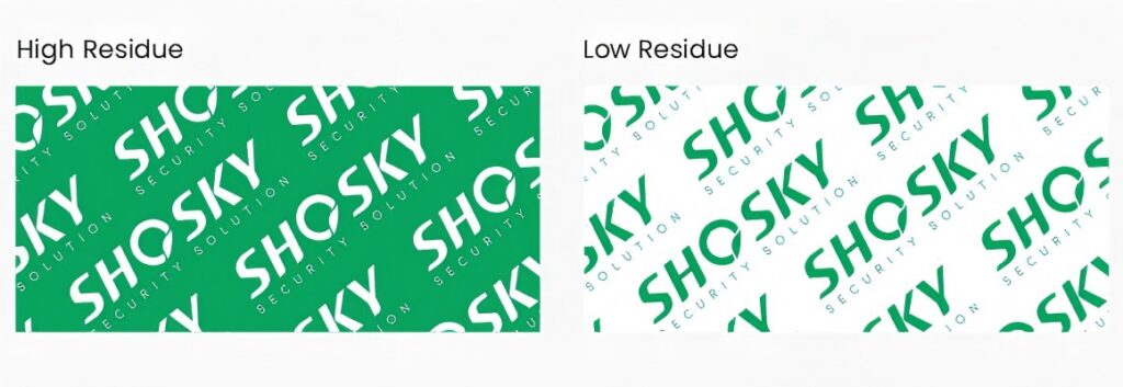 high residue and low residue show