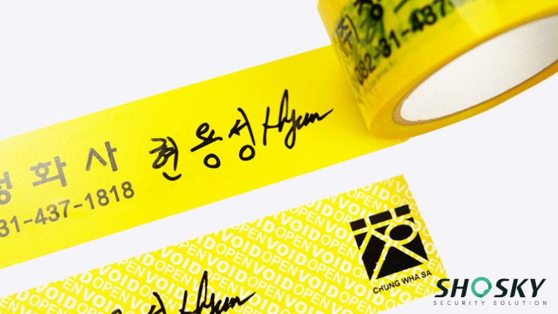 custom B2B tamper-evident tape