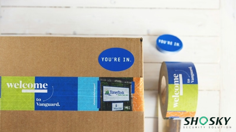 Custom Security Tape on a Package