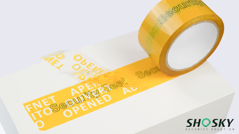 Security Tape in Yellow with VOID Indicator