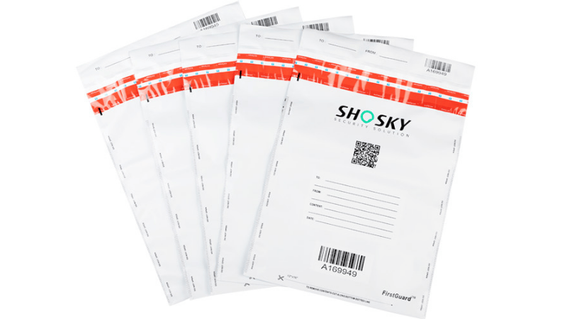 tamper evident bags of shosky