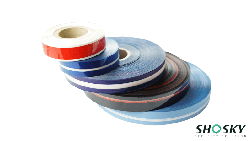 different colors' tamper evident bag tapes