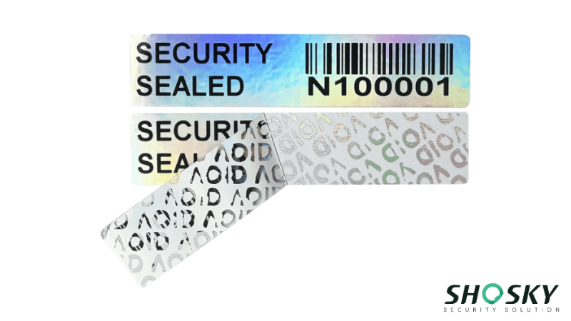 Multi-layered void label with QR code