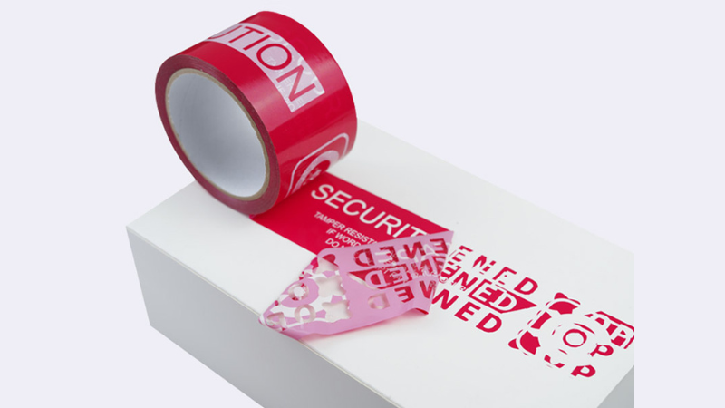 Customized Red Security Tape