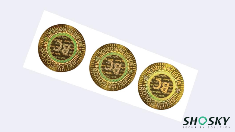 3 final hologram sticker samples