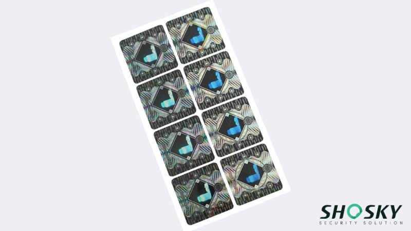 several hologram stickers