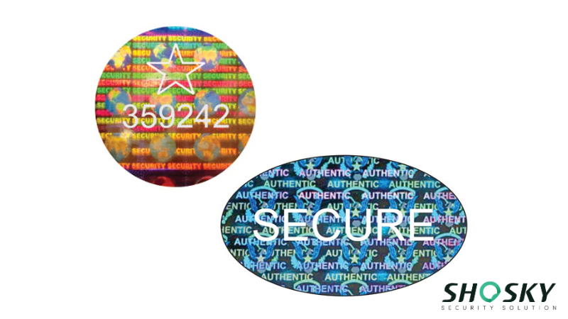 Customized holographic stickers with advanced security features