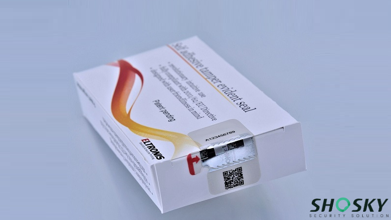 tamper-proof sticker using on a medicine box