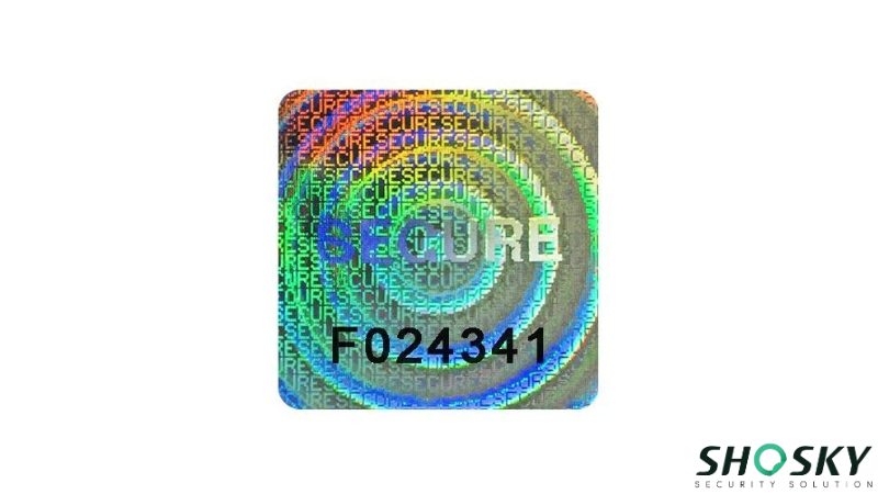 Dynamic guilloche pattern sticker