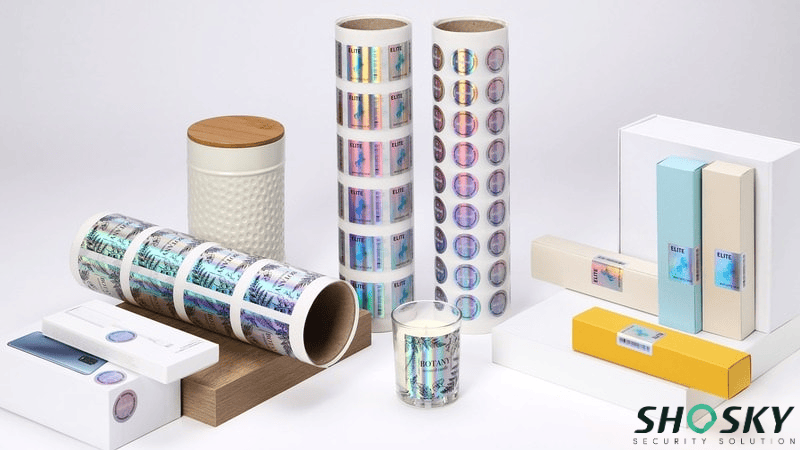 Various types of hologram stickers