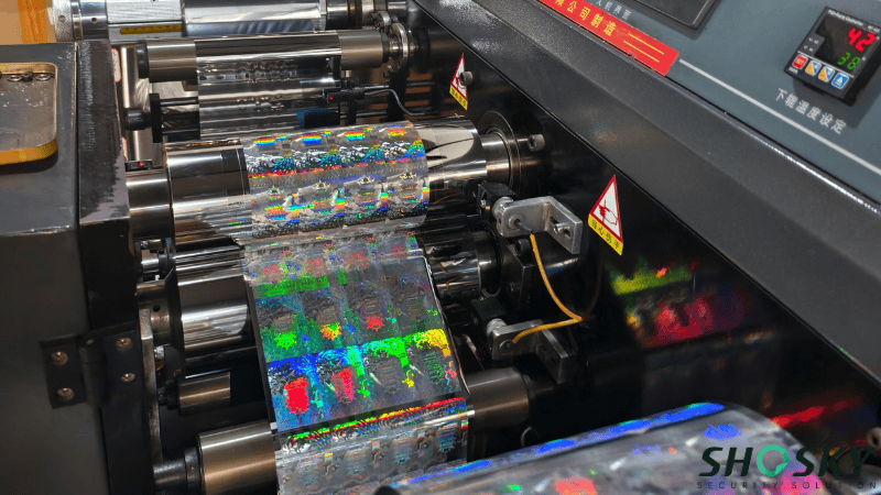 hologram printing machine to make hologram security stickers
