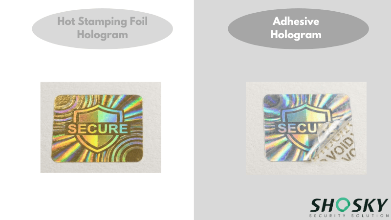 Hot Stamping Foil vs. Adhesive Hologram Sticker Labels