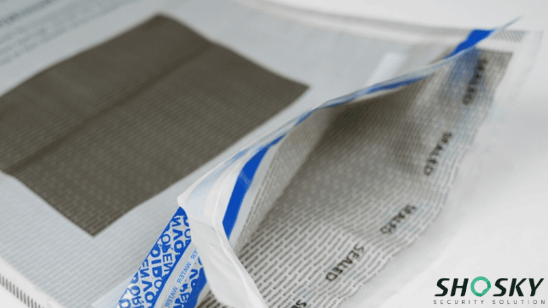 an opened unsealed evidence bag