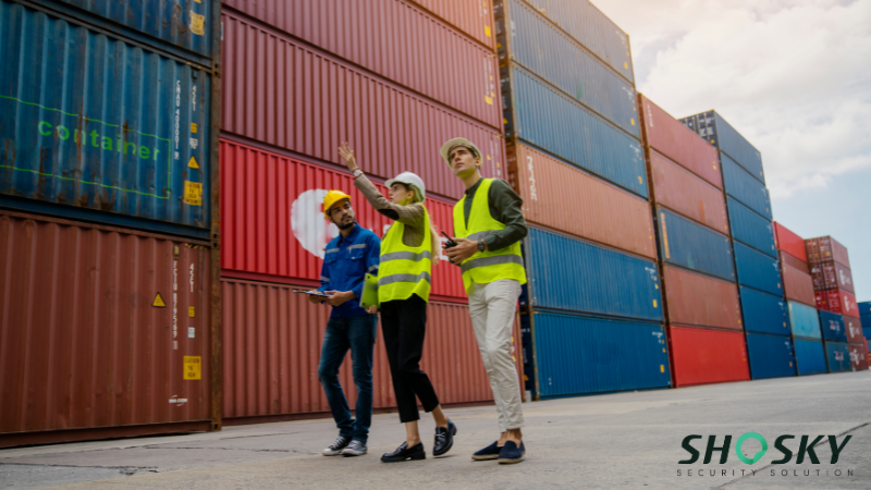 some staff are checking the supply chain security
