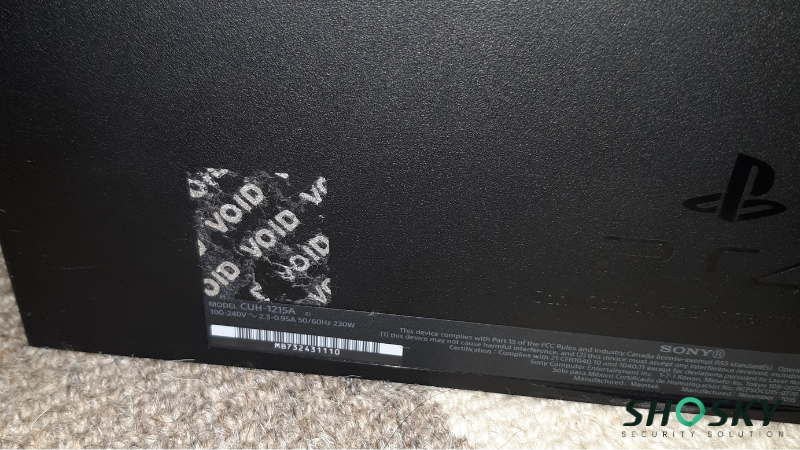 void security label using on PS4 