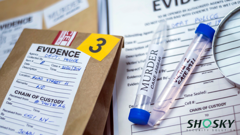 paper tamper evident bag for evidence documents in the chain of custody