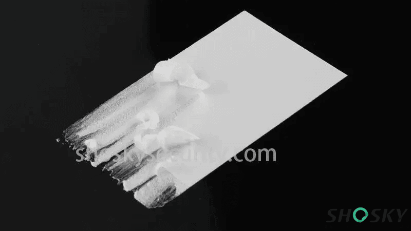 White Ultra-destructible label from Shosky Security