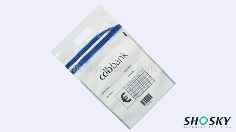 Customized deposit bag for bank