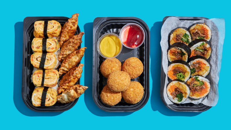food in boxes