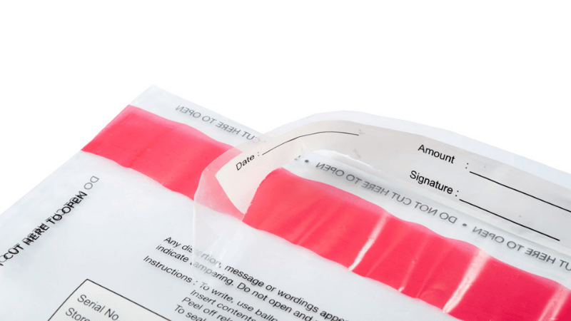 Tamper Evident Bag with Security Bag Tape for Document Protection