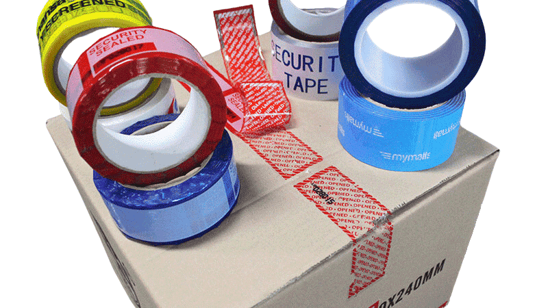 tamper evident tapes using in a box