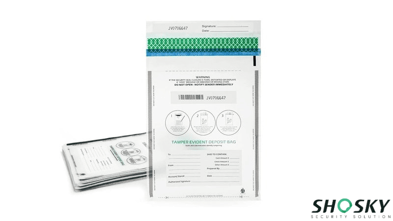 Tear-resistant bag with barcode and serial numbers