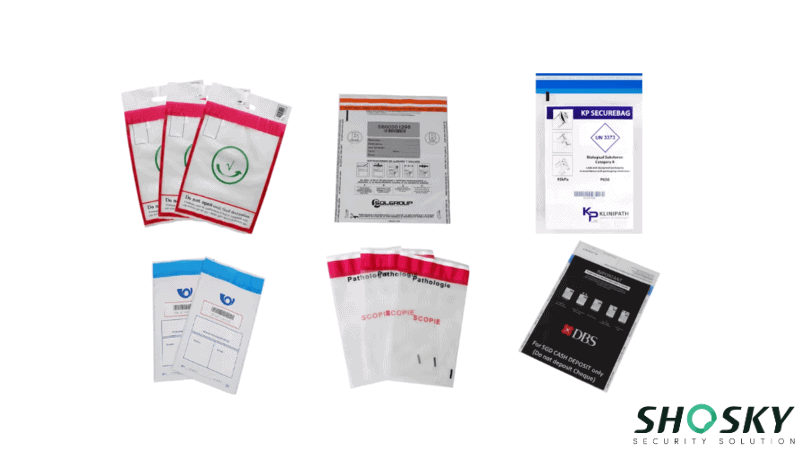 Different types of tamper-evident bags