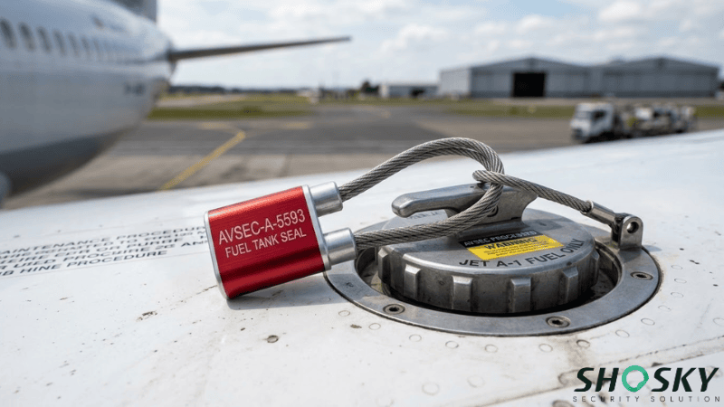 a Mechanical Security Seal used for a Fuel Tank in Aviation Security