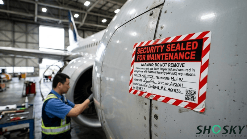 a Security Label used for Maintenance in Aviation Security
