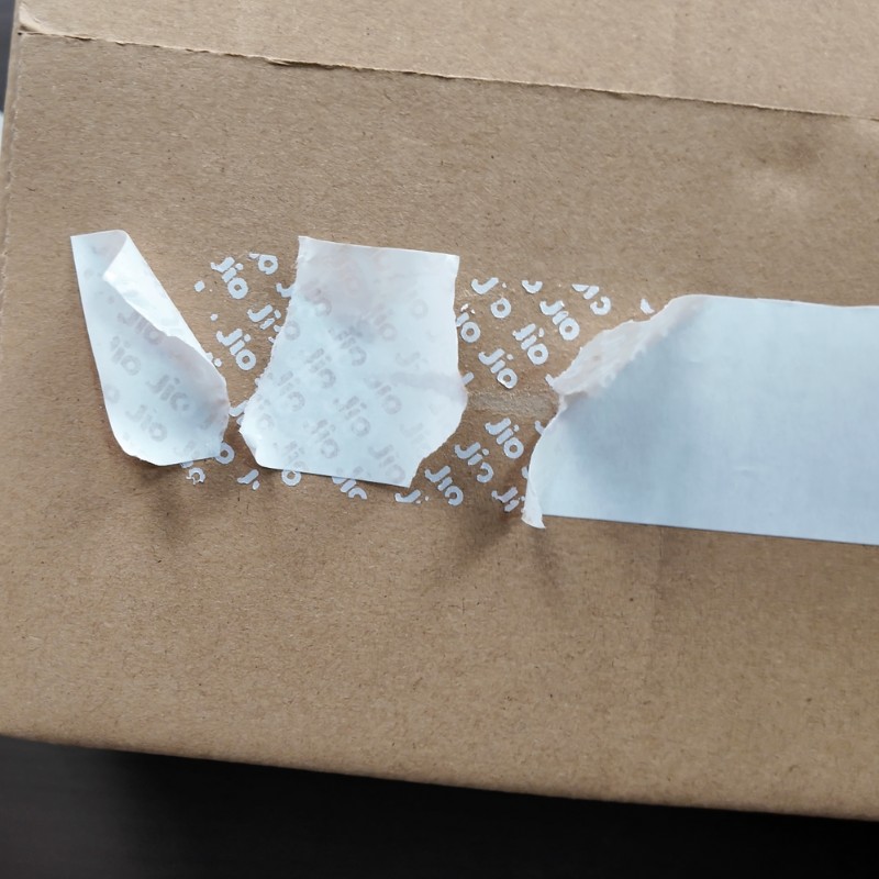 White Partial Transfer Jio Paper Security Material