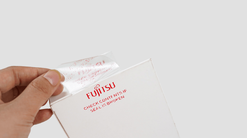tamper evident label using on a product box