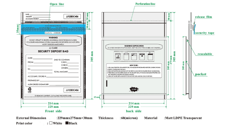 a custom tamper evident bag