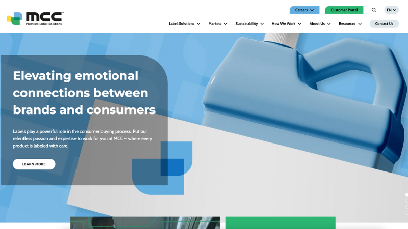 homepage of mcclabel
