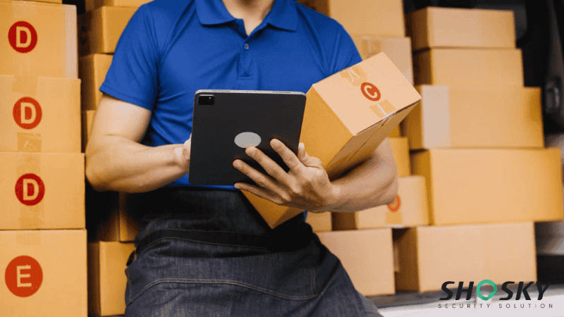 Stacks of labeled boxes highlight packaging and traceability in vendor processes