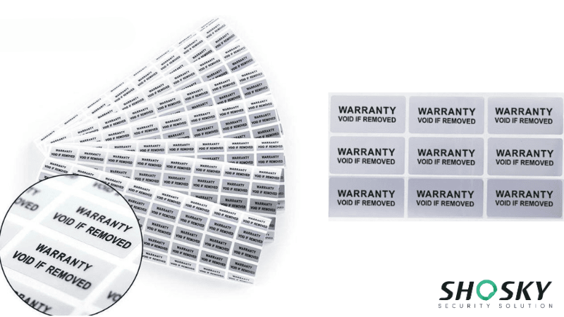VOID security labels on packaging, reassuring buyers of product authenticity