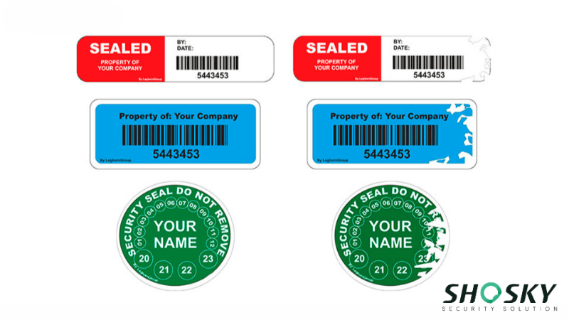 Tamper-proof destructible seals split on contact, protecting high-value goods