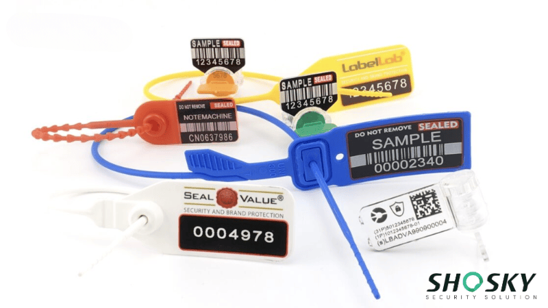 Red, blue, yellow, and white seals with unique IDs ensure packaging authenticity