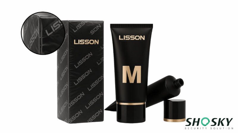 Black box packaging with 'full body branded shrink-wrap seal' ensuring tamper-proof safety