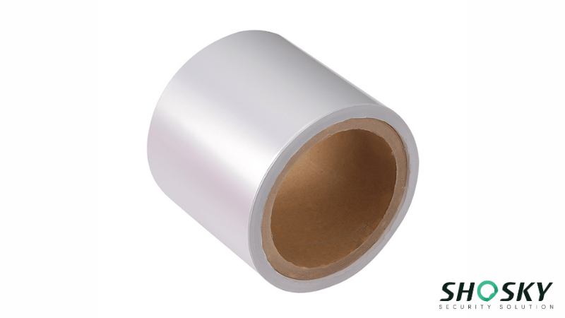 Transparent glossy film roll, ideal for tamper-evident sealing applications