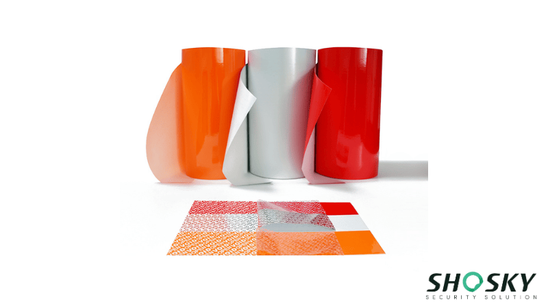 tamper evident materials in different colors