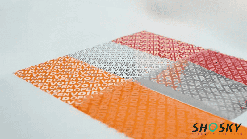 tamper evident materials in different colors