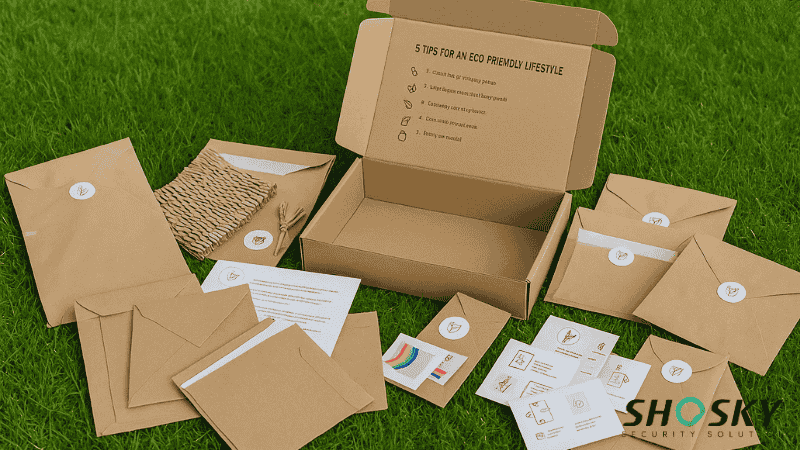 Eco-friendly kraft paper envelopes and box promoting recyclable tamper-evident solutions