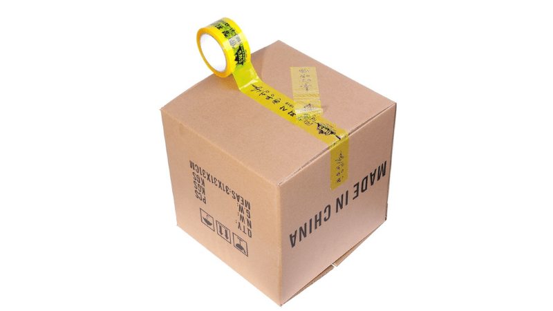 tamper evident tape using on a box packaging