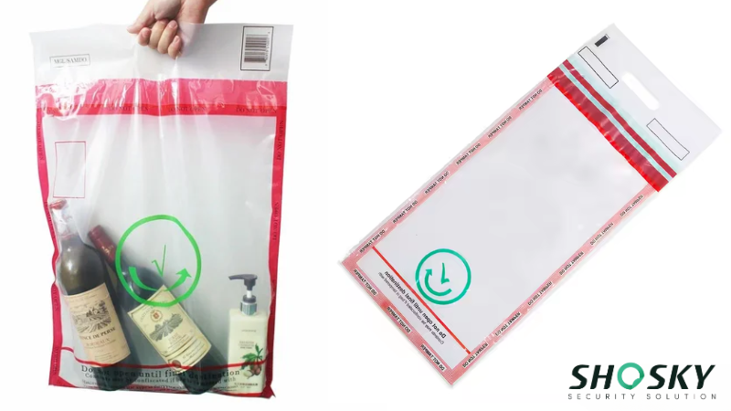 Airport-approved duty-free bags balancing visibility and security