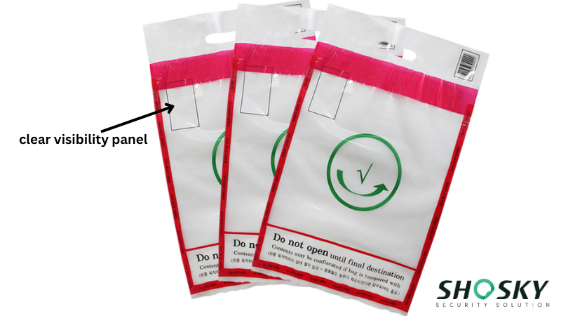  duty-free bags with clear visibility panels