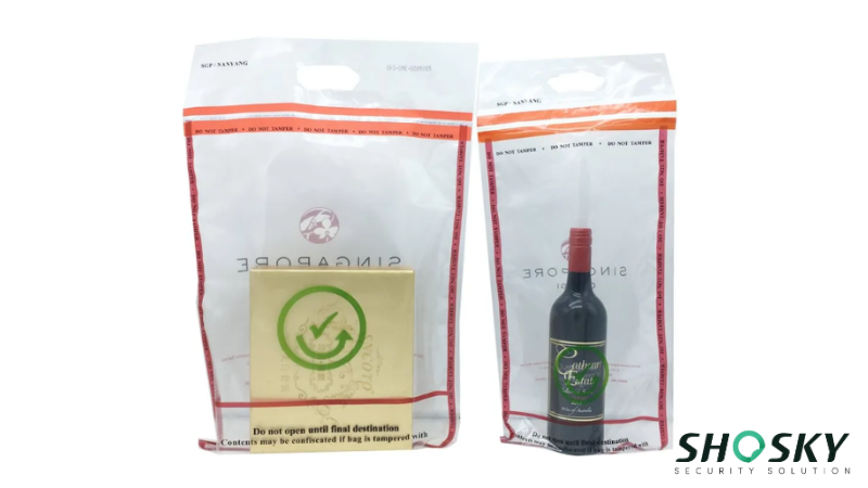 Durable, multi-layer duty-free bag designed to protect fragile liquid purchases
