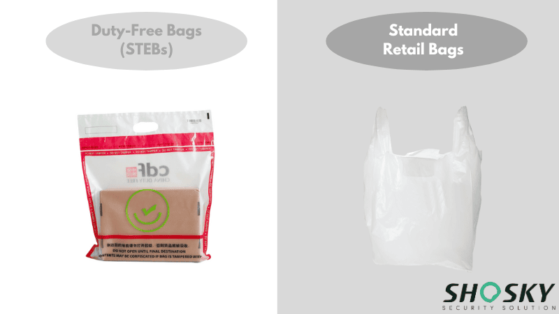Duty-Free Bags (STEBs) vs. Standard Retail Bags