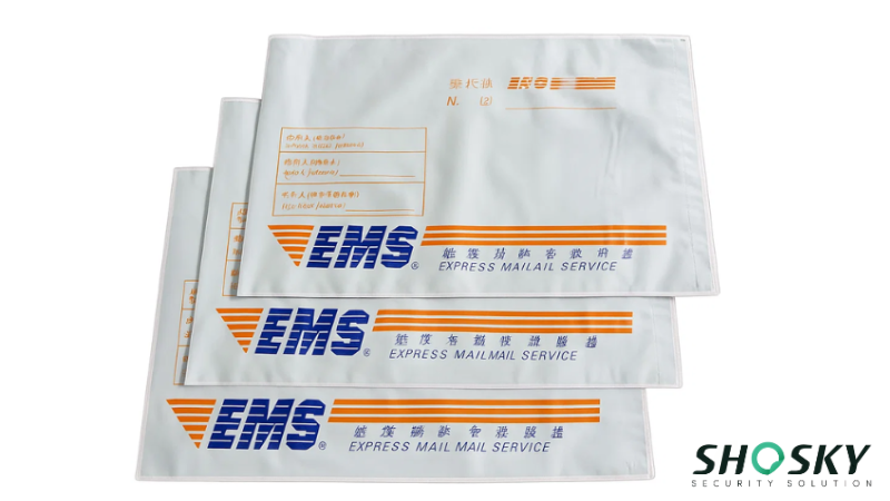 Custom-branded tamper-proof envelopes with writing space and durable sealing